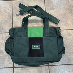 TD Bank vinyl Tote bag Green 15x11x3 W/ Shoulder strap