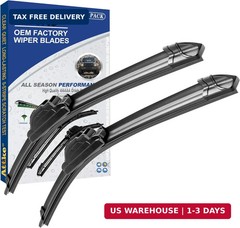 ATTKE OEM Quality Front Windscreen Wiper Blades for Jeep Wrangler 2007-2018 (15″