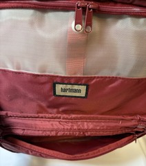 Hartmann Hanging Toiletry Bag Burgundy Maroon Travel Essentials 11x7x3in
