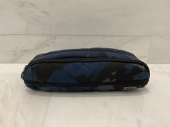 NWT TUMI DOUBLE Zippered Ballistic Nylon Pencil Case Cord Pouch – BLUE CAMO