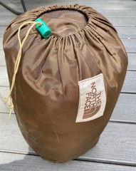 Vintage 1970s THE NORTH FACE Brown Label Stuff Sack Ripstop Nylon Canyon Brown