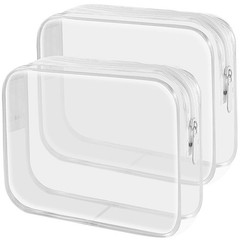 2-Pack Transparent Toiletry Bags – Versatile TSA Compliant Travel Accessories
