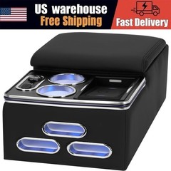 Car Universal Center Console Armrest Organizer Wireless Charging Holder Cup 2026