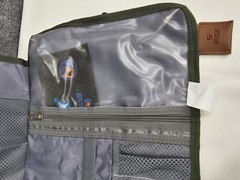 Estour Toiletry Bag Mens Zipper Pouches Army Green Roll Up