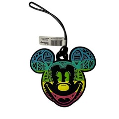 Disney Mickey Mouse Polynesian Tiki Luggage Tag Colorful Travel Bag Tag
