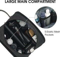 Waterproof Canvas Toiletry Bag for Men Women Large Travel Organizer