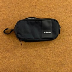 Yokuma Unisex OS Black Canvas Tech Organizer Travel Cable Pouch Bag New