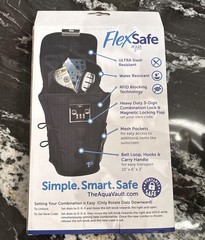 New Flex Safe AquaVault Anti-Theft Personal Portable Black Bag Combination Lock