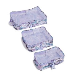 Vera Bradley Packing Cube Set of 3 ALOHA BLOOMS LAVENDER Travel New V307