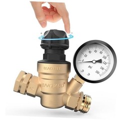 RV Water Pressure Regulator Valve With An Adjustable Knob, NO Tool Required,