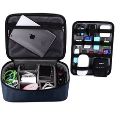 BUBM Large Electronic Organizer Bag Zippered Mesh Travel Accessories Carry Case