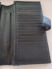 Lot of 2 TUMI Travel Wallet Organizers Passports Credit Cards Black Leather