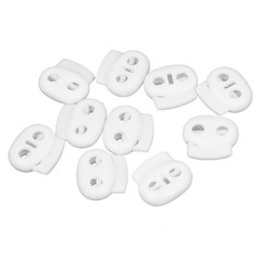 Hole diameter: 5 mm, with spring clip, color: white, 10 pieces