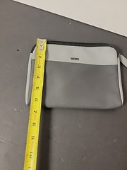 Tumi By Delta Small Travel Bag Pouch Cosmetic Gray 8.5” X 6” Zipper Closure