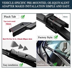 VW Golf GTI e-Golf 26&Prime; 18&Prime; Windshield Wipers + 11&Prime; Rear Wiper Blade Pack of 3