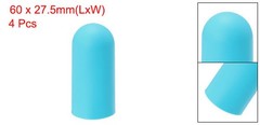 4Pcs Travel Bottle Covers Silicone Toiletry Sleeves Blue Medium 1.08&Prime; Dia