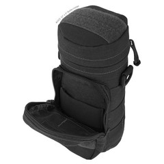 Bottle Holder 10 Inch Nylon Pouch 1 Liter 2 Compartments Buckle Closure Padded