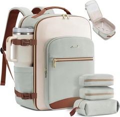 40L Women Airline Approved Carry‑on Backpack,Waterproof fits 18&Prime; Laptop