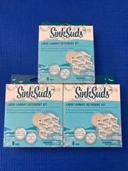 Lewis N Clark SinkSuds Liquid Laundry Detergent Kits Lot Of 3 18 Total Packs