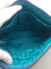 Large Kalencom Cosmetic Toiletry Travel Bag Leaf Design Wristlet 10×7.5×2