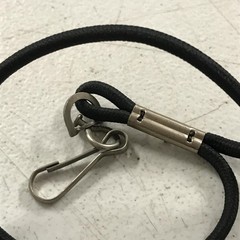 Vintage Lot of 4 Black Cord Wrist Lanyard Keychain Loop ID Badge Holder Metal