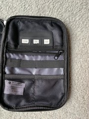 Teal Pouch TRAVEL bag with mesh compartments