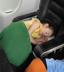Bubba Board Airplane Travel Seat Extender Black/Orange Adjustable Carrying Strap