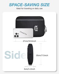 Electronics Travel Organizer Nylon Bag for Cables Power Banks Phone SD Cards