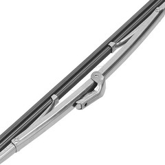 12in/30.48cm Stainless Steel Front Windshield Wiper Blades Polished Silver VWCM