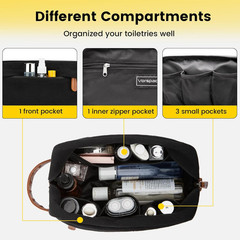 Travel Toiletry Bag – Hanging Toiletry Bag for Men Water Resistant Canvas Shavin