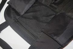 Case Logic Car Seat Bag Black Organizer Pockets & Clip Holds CDs/DVDs Mesh Hangs