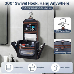 Men’S Hanging Toiletry Bag, Large Capacity Toiletry Organizer | Water-Resistant