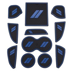 Anti Dust Decal Coaster Mat Insert Tray Set for Dodge Challenger oem, Blue
