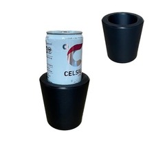 Kimalab Slim Can Universal Cup Holder Adapter 8.4 oz / 2 Pack, black