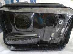 NIB Dockers Travel Kit Mens Black Faux Leather Toiletry + Shoe Care Bag Case NEW