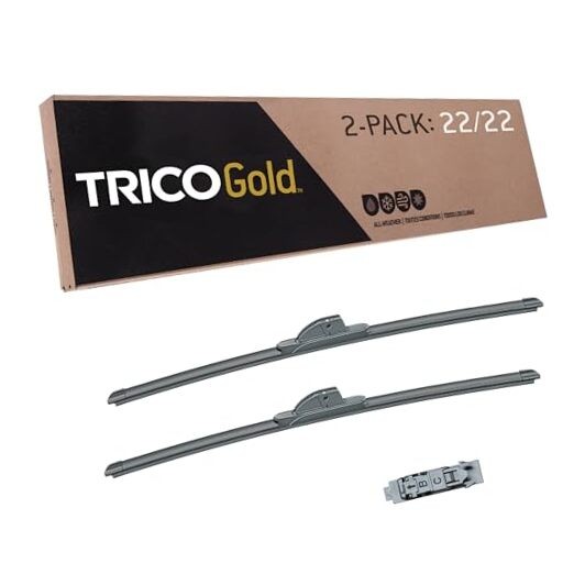 Gold 22&Prime; + 22&Prime; Premium Automotive Replacement Windshield Wiper Blades (Set of