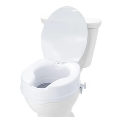 Raised Toilet Seat, 4&Prime; Height Raised, 300 lbs Weight Capacity, Universal Toilet