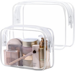 TSA Approved Toiletry Bag 2 Pack – 1 Medium TSA Quart Carry-On & 1 Large for Che