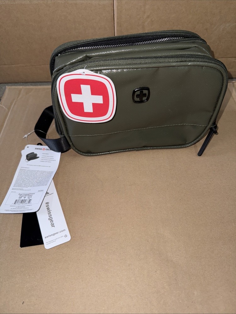 Swiss Gear Dual Compartment Dopp Kit Olive Green