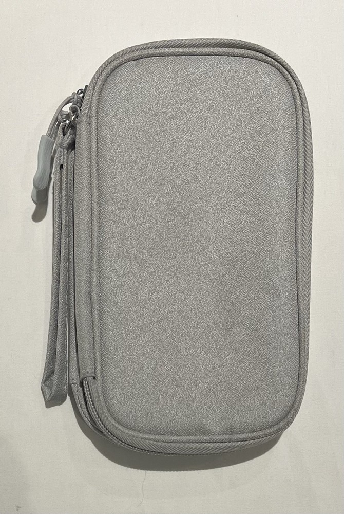 Zippered Double Compartment Accessory Pouch