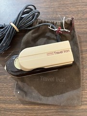 Hartman Deluxe 6 Inch Travel Iron TI-1 120V-240V Brown & Tan Vintage Works