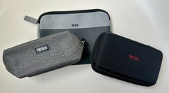 TUMI for Delta 3pc Amenity Kit Set Travel Organizer Toiletry Case Bag Pouch