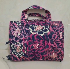 Vera Bradley Katalina Pink Hang Organizer Toiletry Bag Travel Cosmetic Case Blue