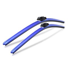 ClixWipers 22&Prime; + 22&Prime; (Set of 2) Blue All Weather Premium Automotive Replacement.