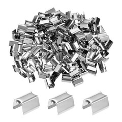 200-Pack Crimp Folding, 11 x 6mm for DIY [Silver]
