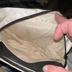 Beige Hanging Toiletry Bag Travel Organizer with Hook