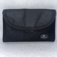 Black Buddy Pouch – 2 Compartments, 7 X 4.5 Mesh, Hook & Loop Closure Magnetic