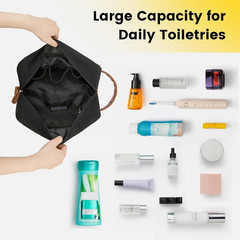 Travel Toiletry Bag – Hanging Toiletry Bag for Men Water Resistant Canvas Shavin