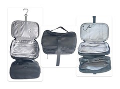 Bagsmart Hanging Toiletry Bag Black Clear Vinyl Travel Compression Dopp Kit