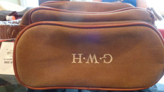Mark and Graham Mercer Travel Pouch mono GWH upside down New wo tag